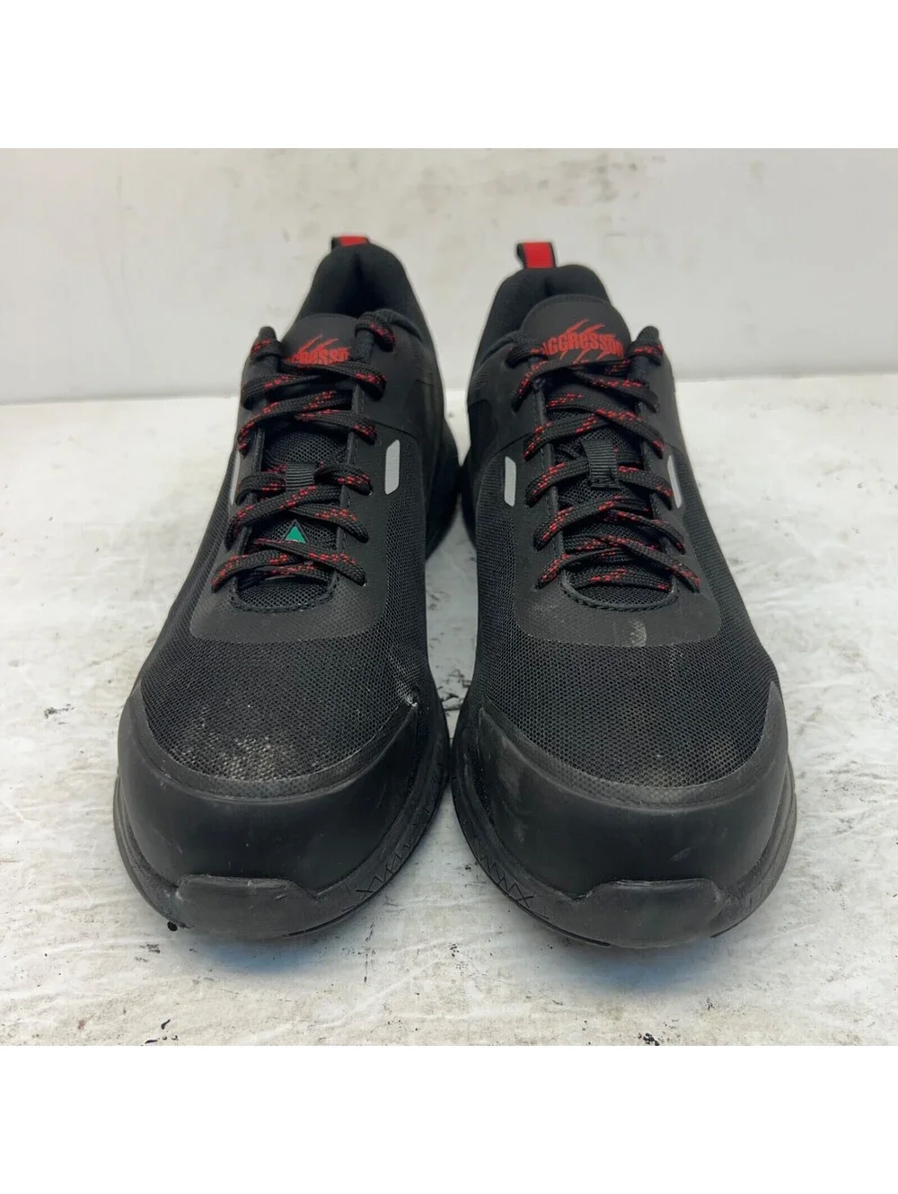 AGGRESSOR Men's 3000 Steel Toe SP FreshTech Athletic Work Shoes Black Size 10.5M
